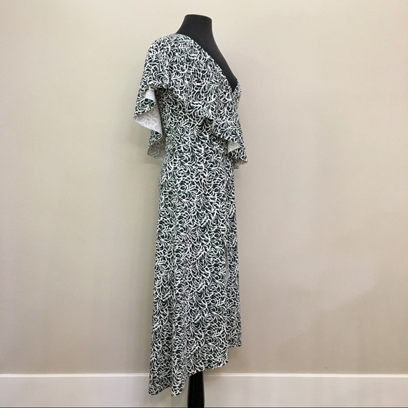 CLUB MONACO Asymmetrical Ribbed Pattern High Low Maxi Dress Women’s Size 10 - Picture 2 of 14